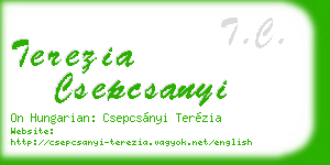 terezia csepcsanyi business card