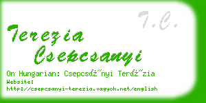 terezia csepcsanyi business card